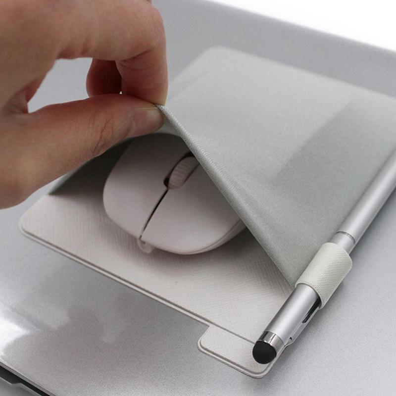Pocket Pouch For Laptop Adhesive Laptop Back Storage Bag Portable Reusable Storage Pocket For External Hard 8