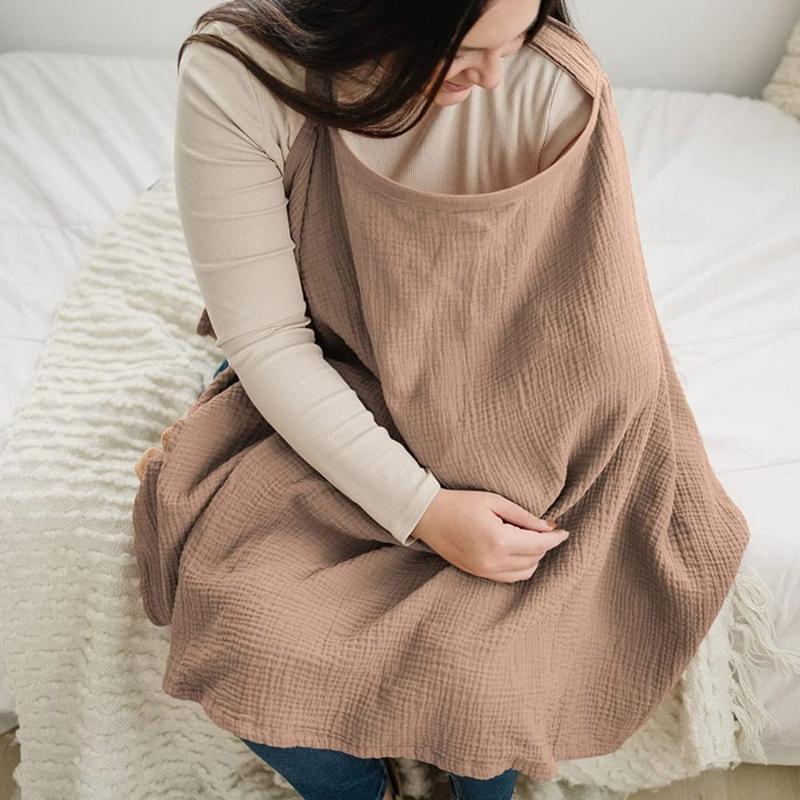 Product Introduction of Portable Gauze Mother Outing Breastfeeding Cover Adjustable Breathable Outdoor Privacy Cover Halter Neck Arch Neckline Baby Feeding Nursing Covers Mom 21