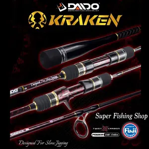 Joran Pancing Daido Kraken 180cm Spinning Overhead Light Jig Ring Fuji