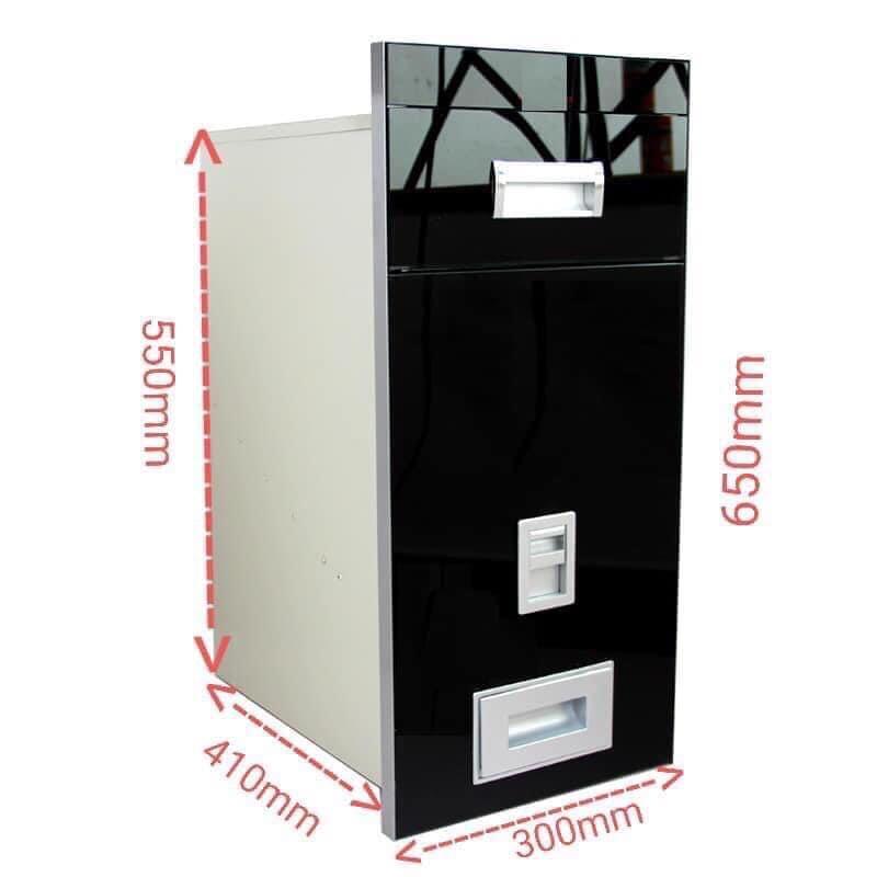 Thùng gạo mặt gương inox 304, thùng gạo thông minh lắp âm tủ bếp cao cấp kiểu NÚT NHẤN MỚI NHẤT 2025 ( Bảo hành vận chuyển)