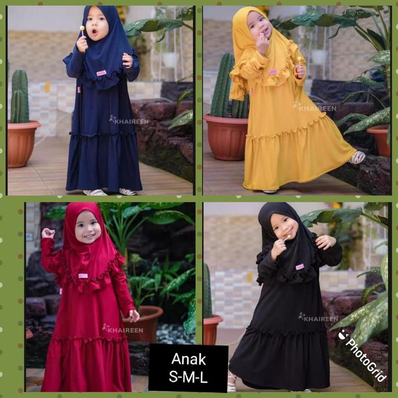 Product Introduction of TERBARU GAMIS POLOS ANAK SET HIJAB/GAMIS SYARI ANAK TANGGUNG 2025/GAMIS ANAK YUMNA/GAMIS ANAK PEREMPUAN 1-10TAHUN BAHAN ADEM KATUN CRINGKEL Muslim Dress Biru Hitam Maroon Merah Putih Ruffle Variasi Baju Navy Lebaran Panjang 41