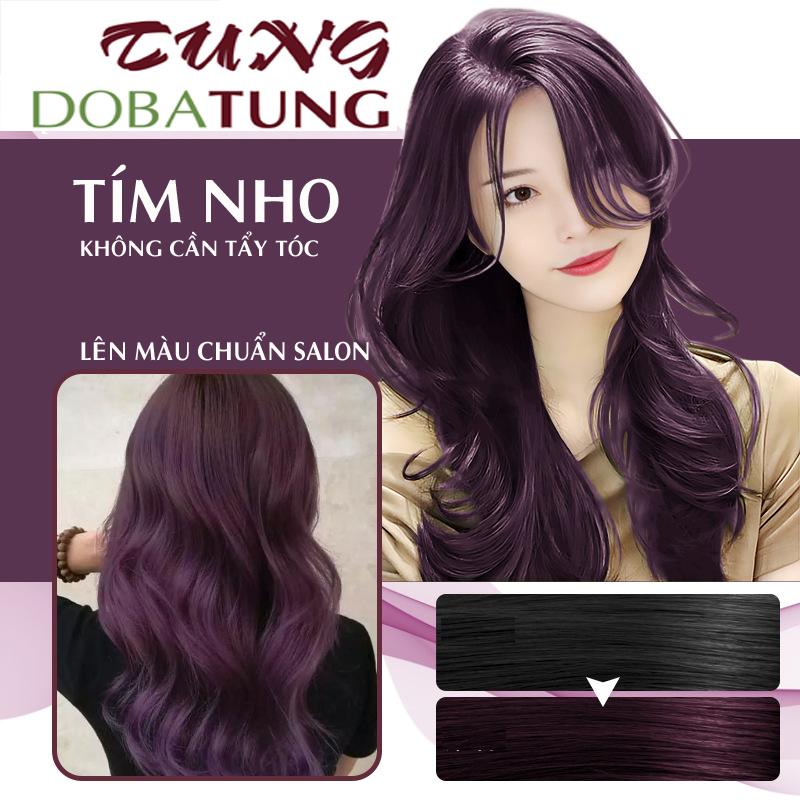 DẦU GỘI NHUỘM NHO TÍM [10 Gói 30ml] Dầu Gội Nhuộm Tóc, Dầu Gội Phủ Bạc, Không Gây Kích Ứng, Đen Tự Nhiên, Chỉ Nhuộm Tóc, Không Nhuôm Da Đổi Màu Tóc Nữ Sản phẩm đơn Multicoloured phấn Dưỡng Tóc thuốc thuốc nhuộm tóc nâu lạnh