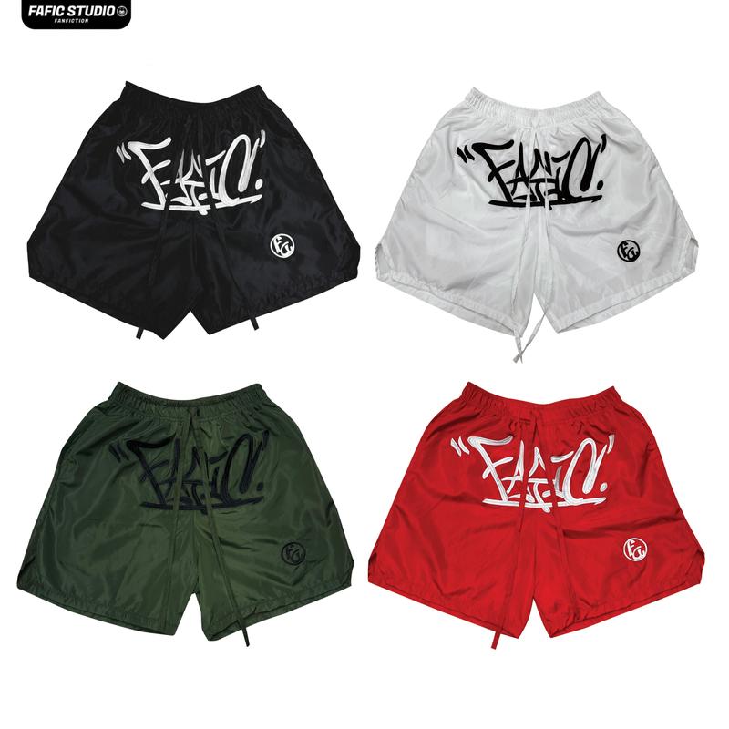  Quần Short DÙ SUPPER trên gối chất dày logo Ninja Thêu thoáng mồ hôi dây dài FAFIC STUDIO Nam Menswear 