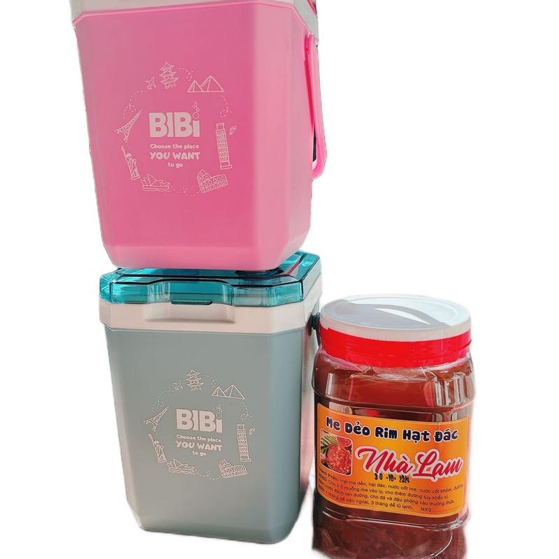 Quà Tết-Tặng xô đá 1.2 lít Tý Liên hottrend và đậu phộng) một hộp 1kg me dẻo rim hạt đác dùng để pha nước uống giải khát topping