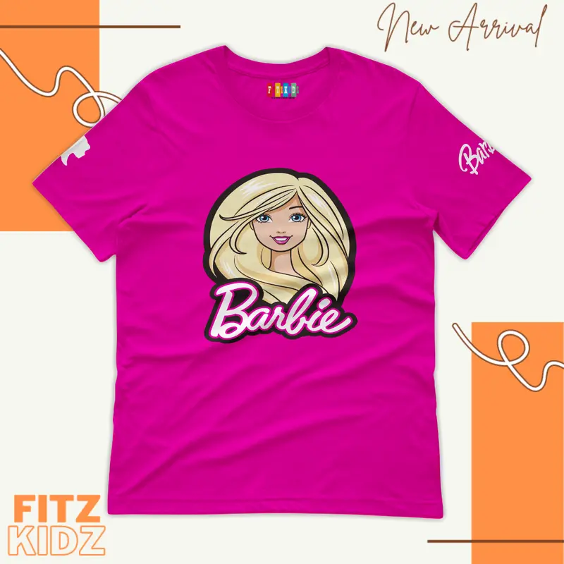 Fitzkidz ‌Kaos Anak Motif Barbie Perempuan Viral Gratis Ongkir Bahan Katun Combed 30s Barbie Hair Fashion 0
