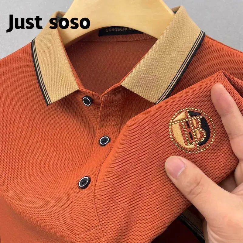 Casual Short Sleeved T-shirt Men's Summer New Polo Collar Comfortable Versatile Loose Top