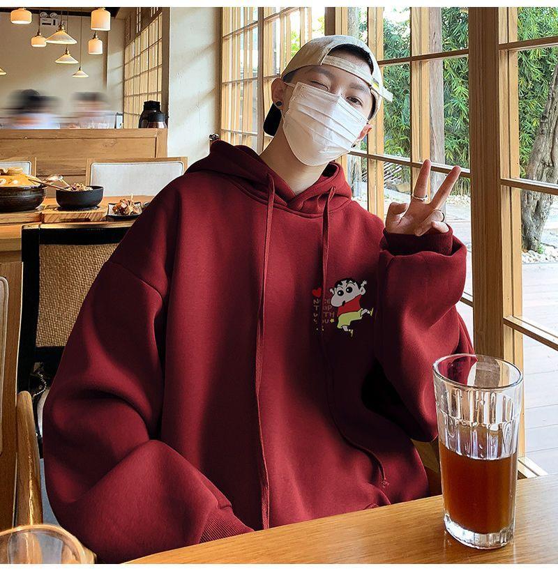 Product Introduction of Áo Nỉ Có Mũ Trùm Đầu, Phong Cách Hip-Hop Mỹ, Shin-chan Bút Chì Màu, Dành Cho Nam Và Nữ, Thích Hợp Cho Học Sinh, Thời Trang Thu Đông, Dáng Rộng Vừa Vặn, Áo Khoác Ins, Thích Hợp Cho Các Cặp Đôi 21