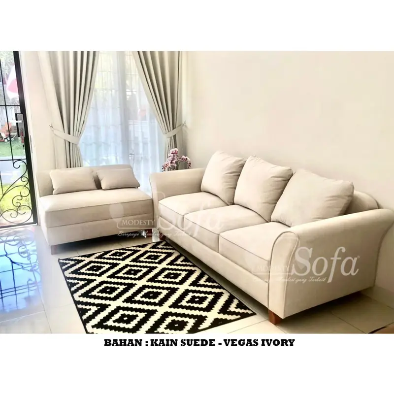 Sofa Kekinian / sofa murah / sofa bagus / sofa minimalis / Kursi / sofa L Minang Eco 10 Bantal Busa Kayu Furniture sofa  ruang tamu 0