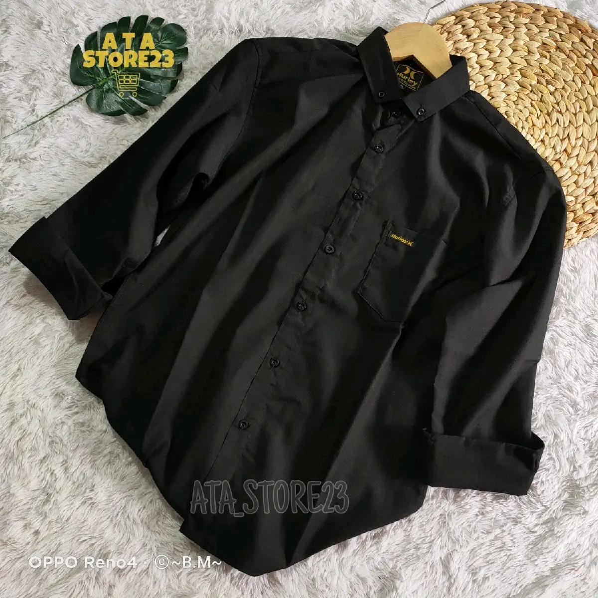 KEMEJA PRIA LENGAN PANJANG POLOS HITAM CASUAL DISTRO QUALITY PRODUCT TERLARIS