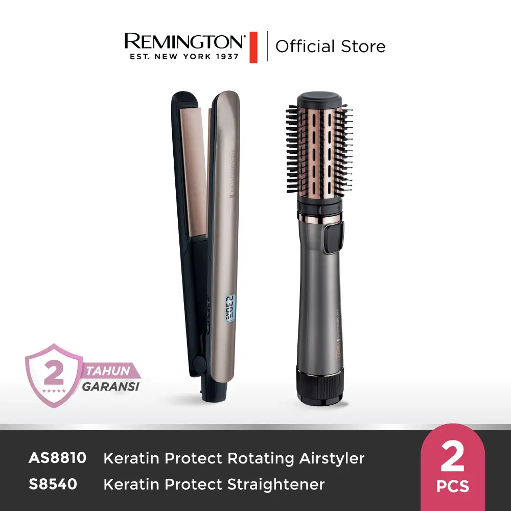 Paket Remington Sisir Angin AS8810 - Catokan S8540