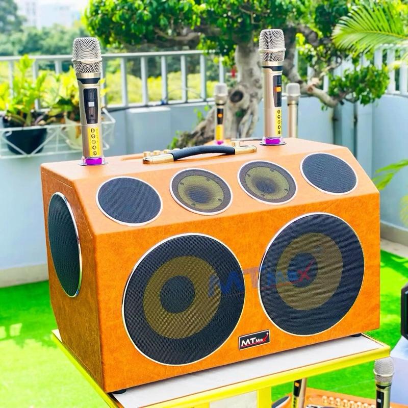 Loa Xách Tay Karaoke Bọc Da Cao Cấp MTMAX Y5 Pro Hệ Thống Bass Đôi 20, 8 Đường Tiếng Mạnh Mẽ, Tặng Kèm 2 Micro Không Dây Bắt Sóng Xa, Chống Hú, Karaoke Giải Trí Đa Năng 4