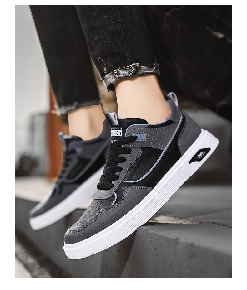 Product Introduction of Labor Protection Men's Shoes Summer 2025 New Waterproof Non-slip Leather Panel Shoes Men's Casual Sports Work White Trendy Shoes 14