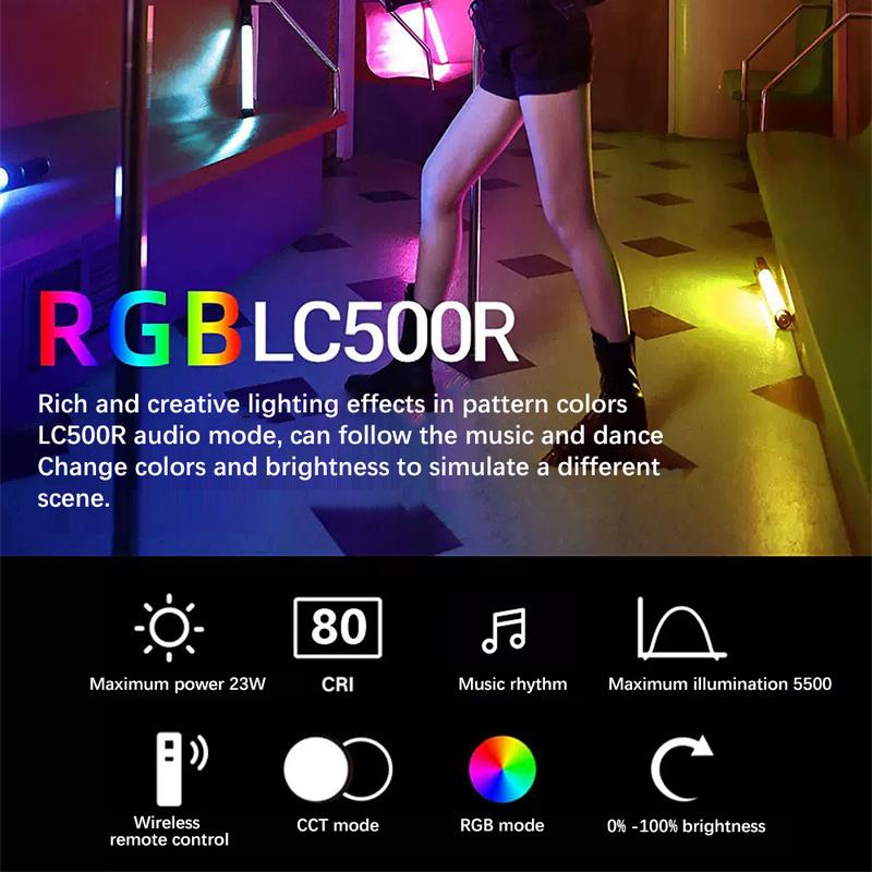 【 Hàng Có Sẵn 】 đèn Lấp Đầy Để Chụp Ảnh, Gậy Đèn Lấp Đầy Nhiệt Độ RGB / Ba Màu, Gậy Đèn LED Cầm Tay Di Động Nhiều Màu Sắc Có Vách Ngăn, Đèn Chụp Trong Nhà, Đèn Tạo Không Khí Phát Sóng Trực Tiếp Ngoài Trời Đủ Màu 5