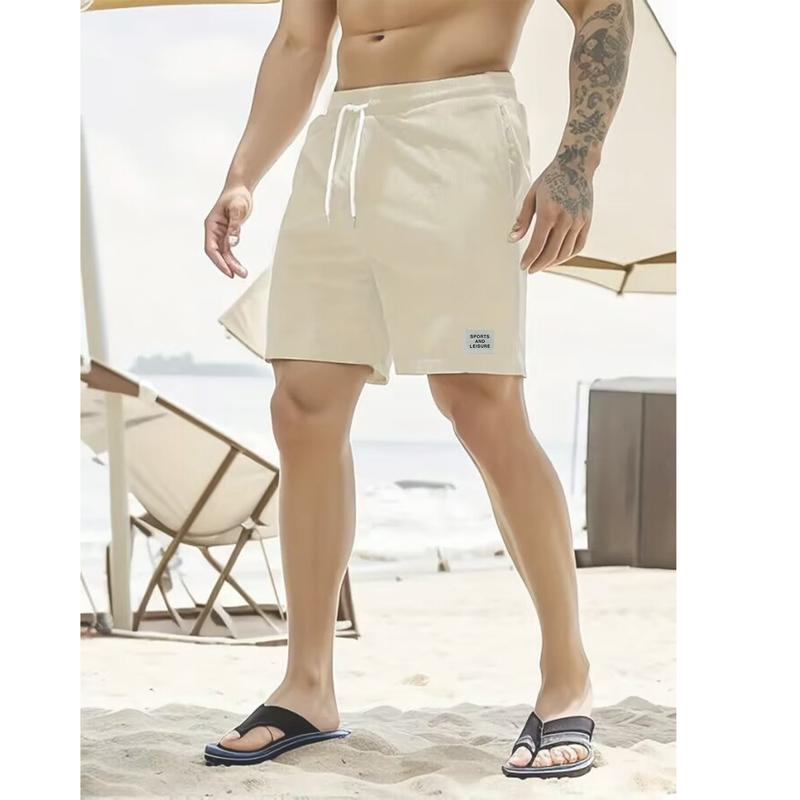 Product Introduction of 2025 Summer new solid color lace-up sweatpants corduroy simple quarter shorts men's shorts casual pants spot selu  ar  kargo mens  jeans 9