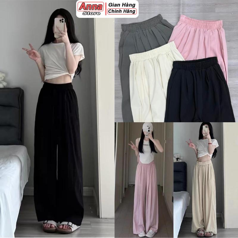   DEAL MỞ BÁN - Có Phiên Bản Cho Nấm  Quần Đũi Suông Ống Rộng – Lưng Chun Cạp Cao 4 màu Mặc Lên Là Mê - Nữ - Ong 