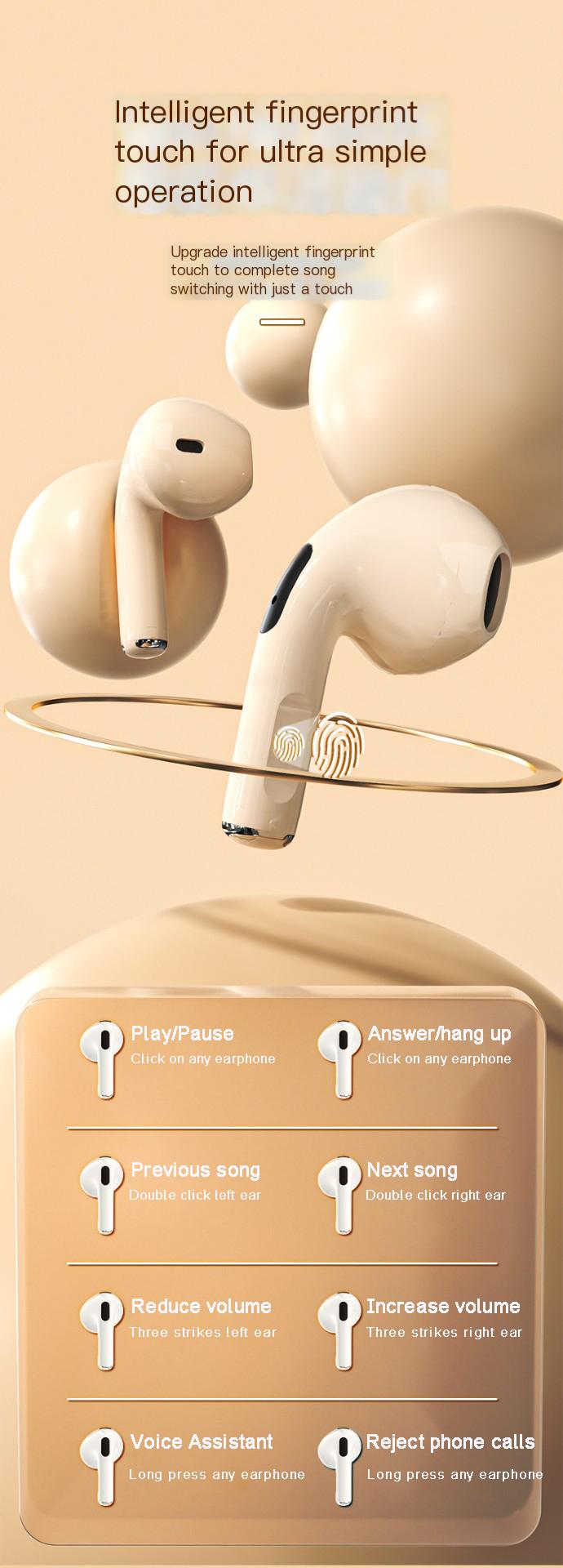 Product Introduction of G07 Wireless Earbuds Longer Playtime Ear Buds With Transparent Charging Case For Music Sports For Android and iOS Headphone 10