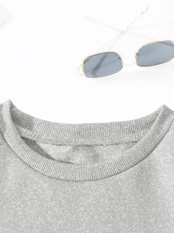 Women's Letter Print Round Neck Sweatshirt, Casual Long Sleeve Crew Neck Pullover for Fall & Winter,  Sweatshirts for Women,  Fashion Women's Clothes for Daily Wear 2