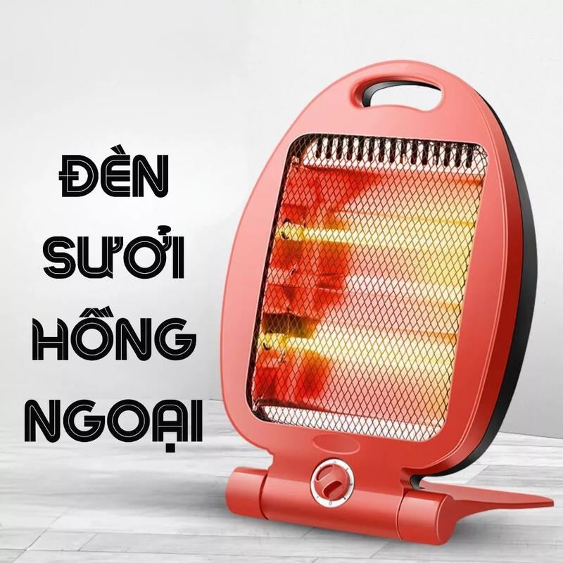 Đèn Sưởi, Máy Sưởi Ấm Hồng Ngoại 2 Bóng Sưởi Cao Cấp, Có Chế Độ Tự Ngắt, An Toàn Cho Trẻ Em 4