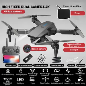 Drone E88PRO/E99PRO Anti Collision, Kamera Dual 4K & FPV Real-Time - Terbang 80-100 Menit, Baterai 1800mAh, Kontrol 2.4G & APP Wifi