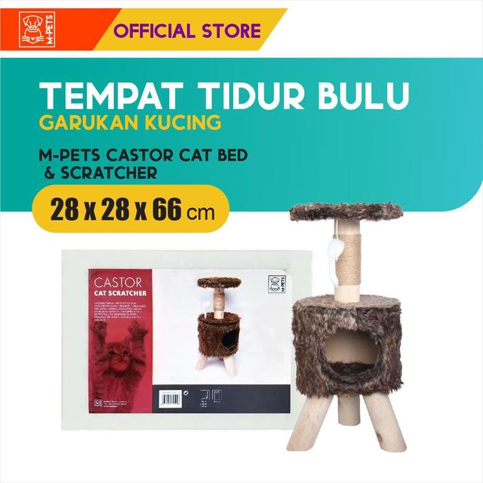 Gambar M-PETS Castor Cat Bed & Scratcher / Tempat Tidur Garukan Kucing dari M-Pets Volk Pets Indonesia Kota Tangerang Tokopedia