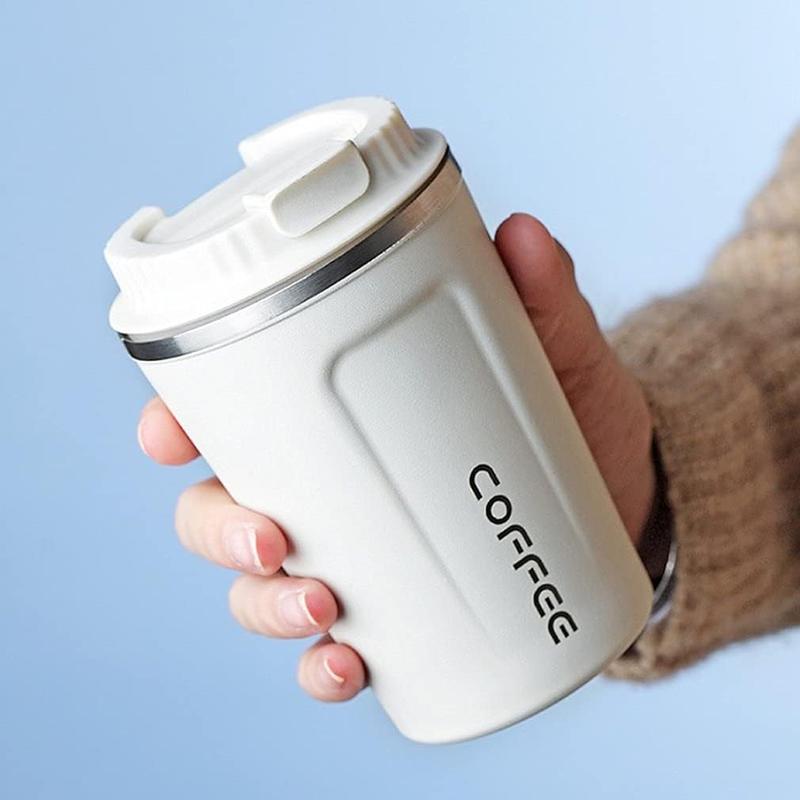 Vacuum Flask, 1 Count Double Wall Insulated Water Bottle, Convenient Stainless Steel Coffee Cup for Home Office 4