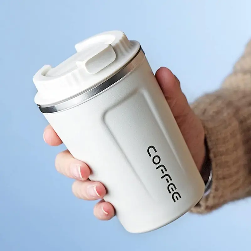 Vacuum Flask, 1 Count Double Wall Insulated Water Bottle, Convenient Stainless Steel Coffee Cup for Home Office 4