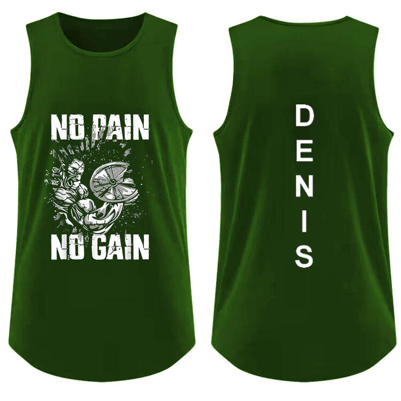 Product Introduction of 2025New Multicolor Men's camisole, fashionable and personalized outerwear for outings, exercise and fitness, comfortable, quick-drying and breathable with letter print and personalized patterns. 5