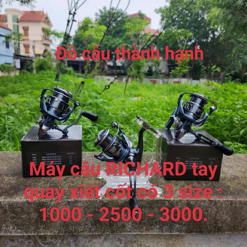  Máy Câu Lure Ca Cấp RI.CHARD  - Tay Quay Siết Cốt - có 3 Size 1000 - 2500 - 3000 . đi câu bắt cá.... 
