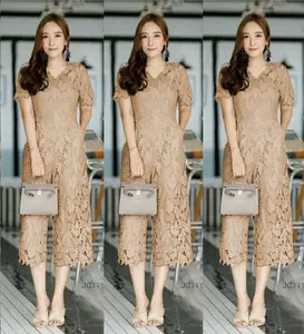 (VKL SHOP) Jumsuit wanita / jumsuit remaja EVA Ukuran L LD 96cm Panjang 96cm Bahan brukat lapis furing ada seleting dan karet belakang.