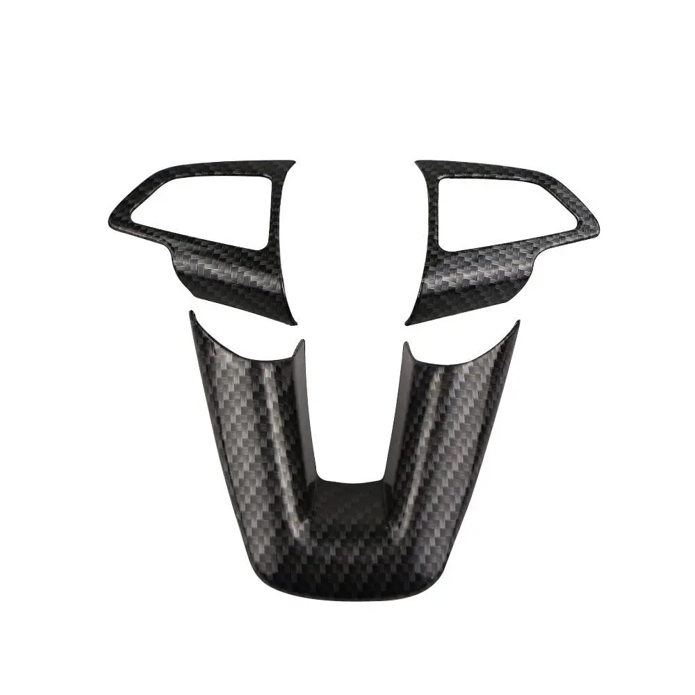 Car Steering Wheel Decoration Molding Frame Cover Trim, 3 Counts Car Interior Trim for Ford Focus 3 MK3 2015 2016 2017 2018, Protector