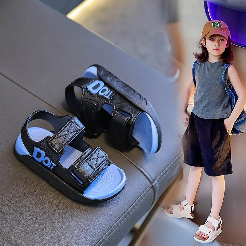BM74 Dép Quai Hậu DOIT SanDal Bé Trai Bé Gái Sandal Đi Học Đế CaoSu Mềm Êm Chân: size 21 đến 36 dép xăng đan dép mùa hè hở mũi thoáng bé gái Dép Sandal Voi Jean 3