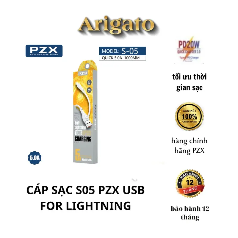 Củ Cáp Dây Sạc Nhanh PD 20W chính hãng PZX dành cho Ip 6 7 8 8plus X xsmax 11 12 13 14 pro proMax 1