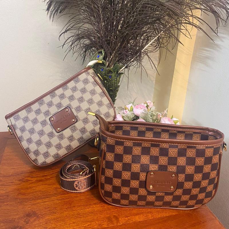  TDC034 - Túi xách nữ đeo chéo kẻ caro dây bản to Bag Đeo Vai Kem KN2559 