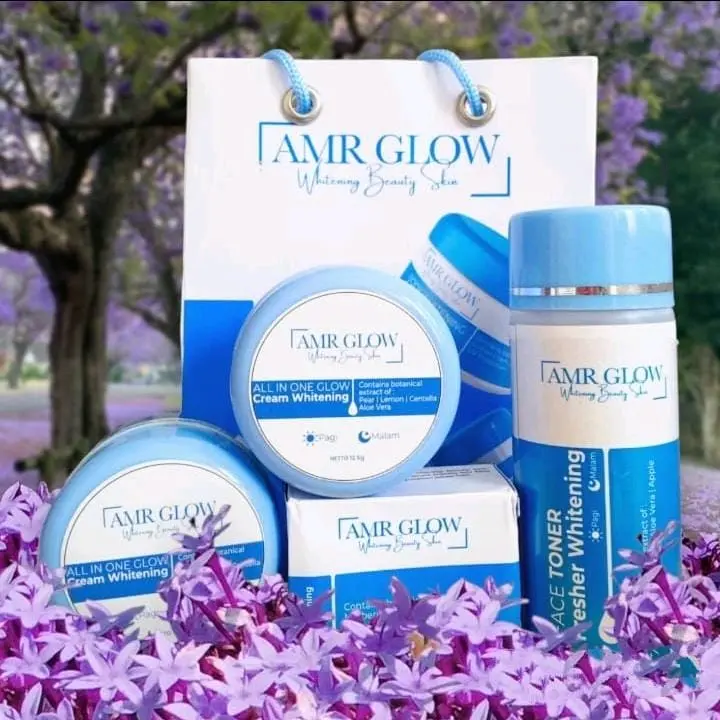 AMR GLOW BPOM Original Semua Jenis Kulit Mencerahkan - Produk Perawatan Wajah - Berjerawat, Mengencangkan, Bopeng, Pelembab, Pencerah, Memutihkan Muka Hitam Kusam