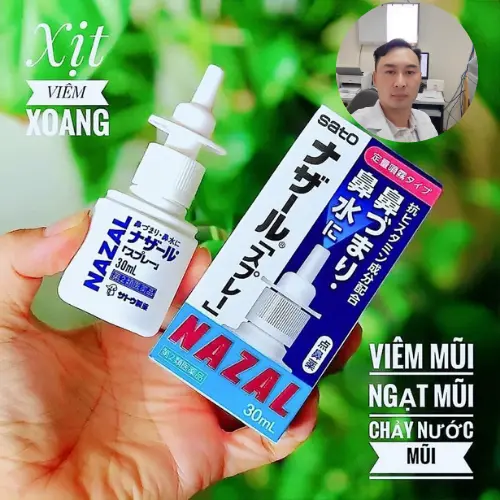 Xịt mũi Nazal chính hãng Nhật bản 30ml Xịt viêm mũi Nazal 30ml  nosecleaning salinesolution popper  hít