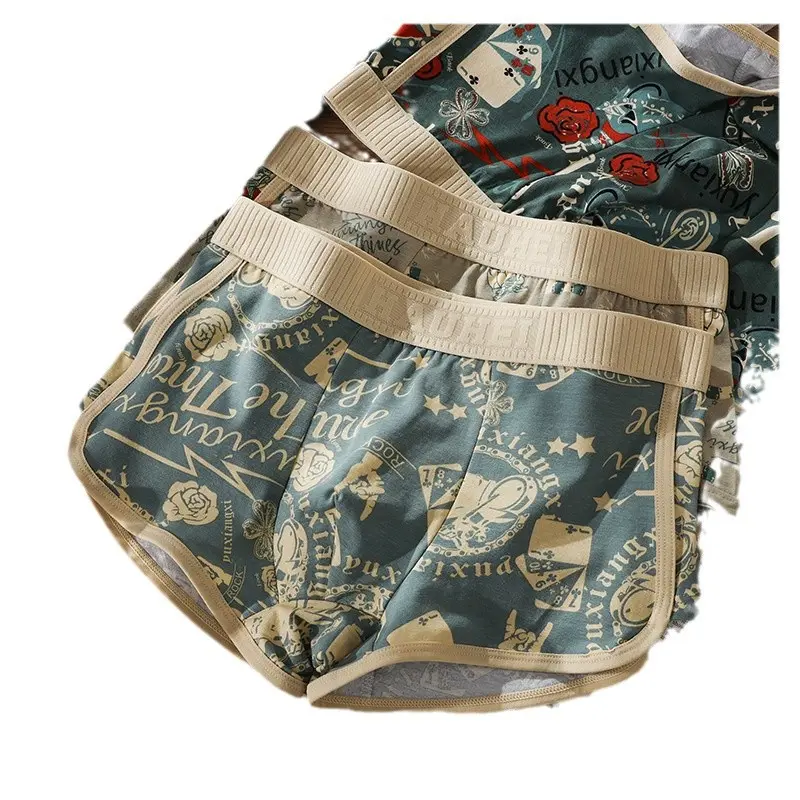 Men's Underwear Personalized Printing Pure Cotton Boxer Brief