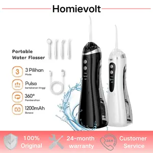 Homievolt Water Floss Electric Pembersih Karang Gigi Oral Irrigator Dental Scaling Portable Tooth Floss Teeth Scaler Pengisian USB