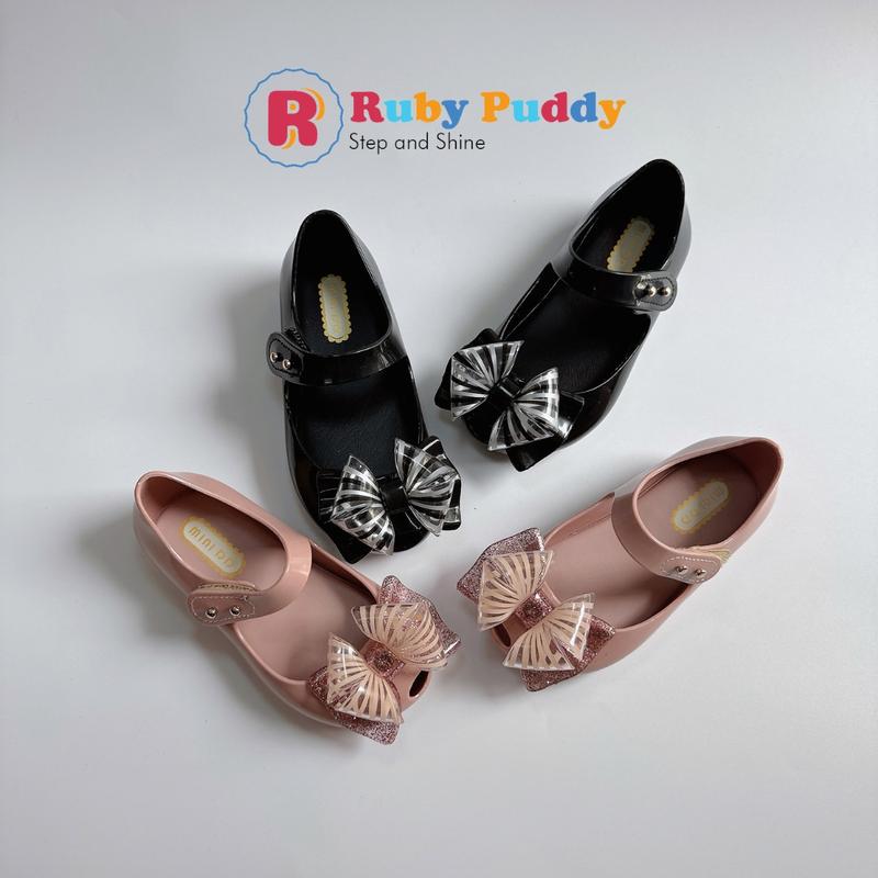 Giày Nhựa Thơm Mềm Êm Chống Nứơc Chống Trơn Trựơt Hình Nơ Bứơm Dành Cho Bé Từ 1-8 Tuổi MS10