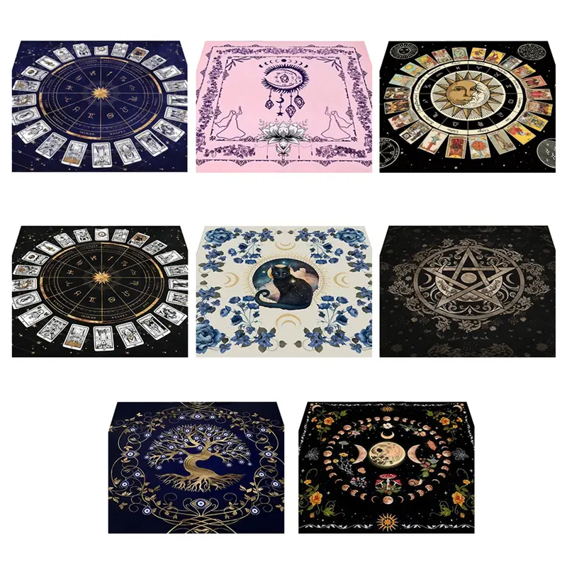 Khăn trải bàn thẻ bài Tarot, Thảm thẻ bói toán, Thảm vải trò chơi cờ bàn, Khăn trải bàn trang trí trò chơi cờ bàn