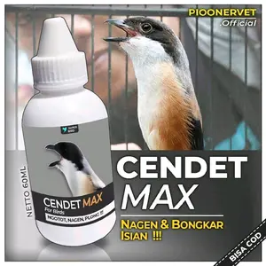 Doping - PIOONERVET - Vitamin Burung CENDET MAX Obat Penggacor Kicau Merangsang Bunyi Doping Stamina Sempati