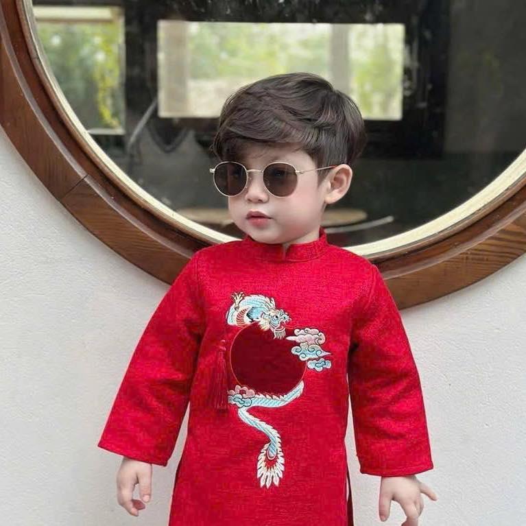 Product Introduction of Áo dài cho bé trai + Hình thêu + chất gấm cực đẹp  - Size 7-27kg [Sushi Kids] 6