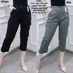 BELIEVE-NEW CELANA CARGO 7/8 CHINOS TEBAL IMPOR LP 70-100 VS-5871/CELANA WANITA CARGO KEKINIAN VIRAL