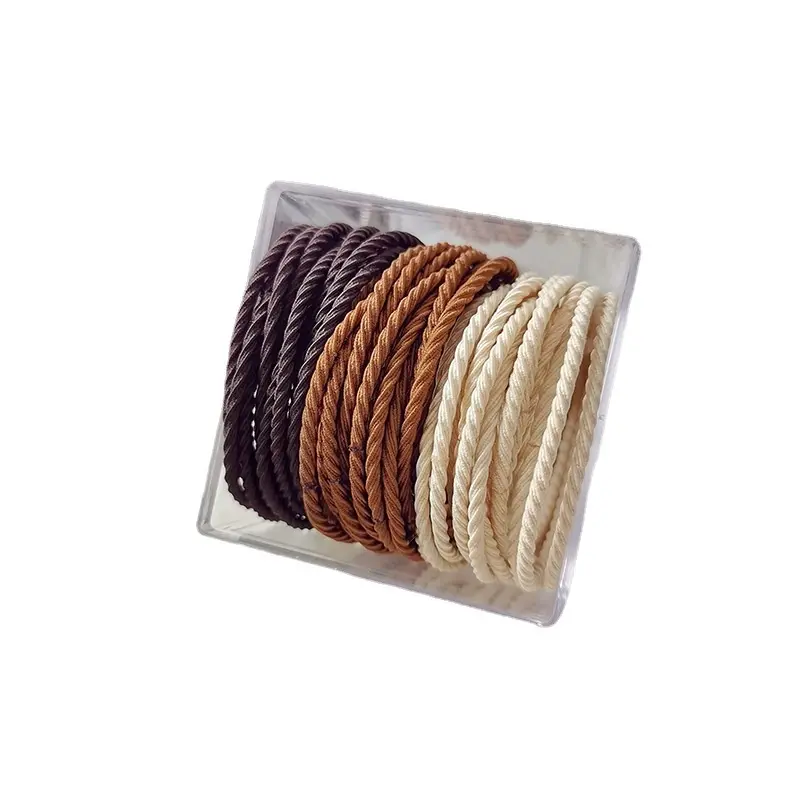 Scrunchies Phong Cách Hàn Quốc, 50 Chiếc / bộ, Thời Trang, Dây Cao Su Đóng Hộp, Dây Buộc Tóc, Phụ Kiện Tóc Nữ 8
