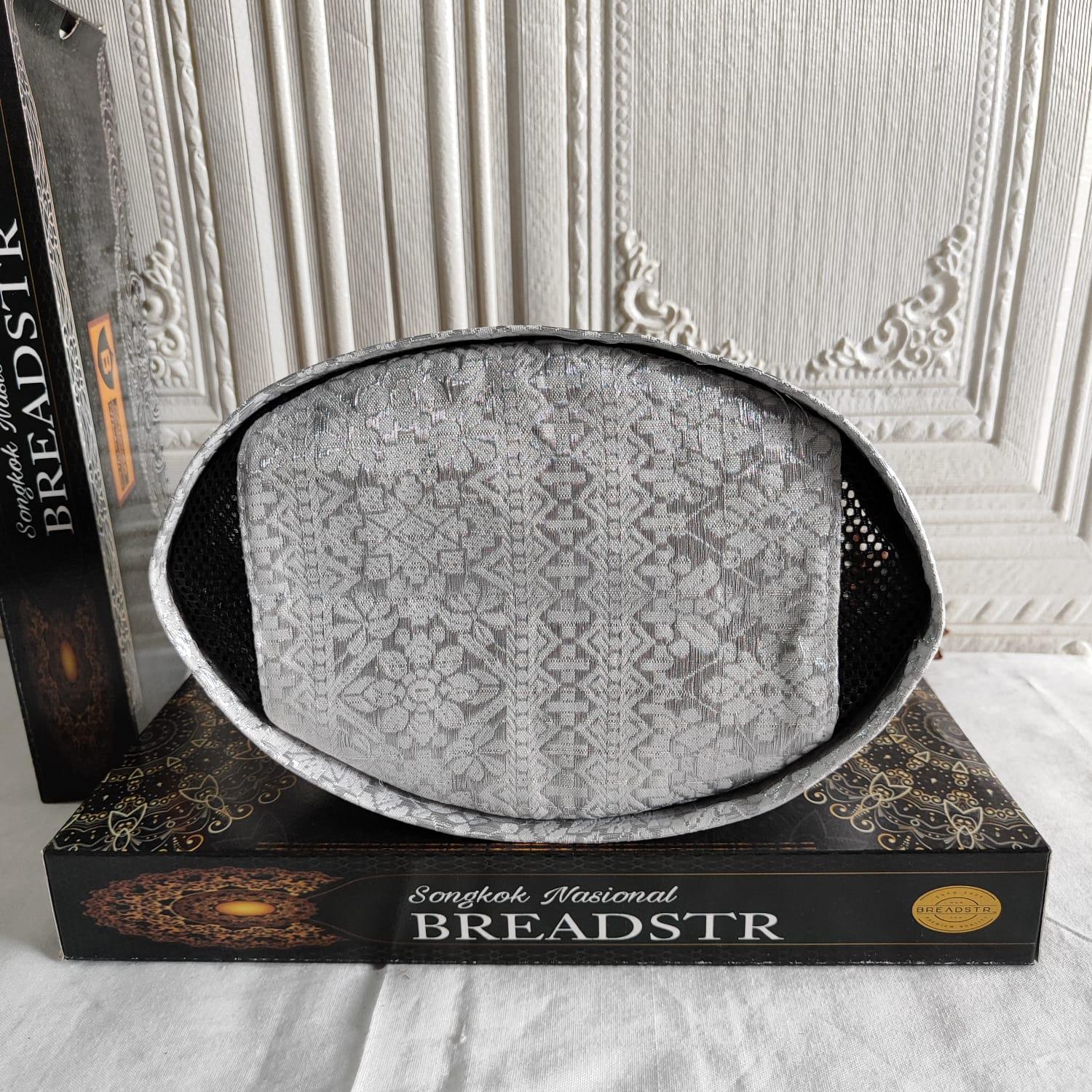 LIMITED EDITION!!! Peci Songkok Kopiah Tenun Asli Songket Melayu Pertama Di Indonesia Tinggi 9cm Anti Air Kualitas Terjamin Awet Tahan Lama Merk BREADSTR - Peci Pria Model Terbaru kopiah Songket White Bisa bayar di Tempat COD