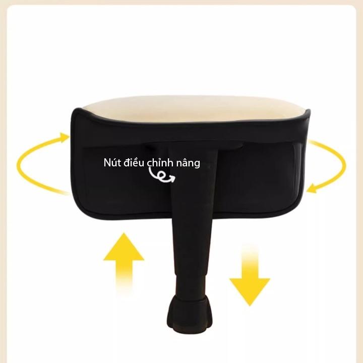 Ghế gaming cao cấp, ghế văn phòng có gác chân xoay 360 độ, Dày dặn, nâng hạ, ngả lưng phong cách Hàn Quốc 6