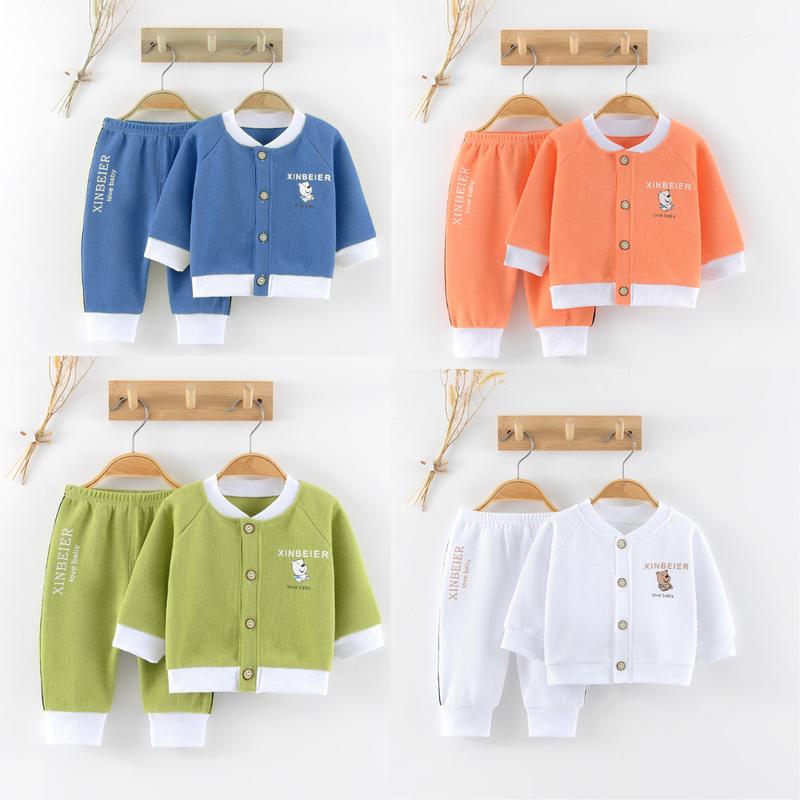  Bộ quần áo dài tay cho bé trai bé gái 3-12kg vải len dày dặn hàng QC - BO137 