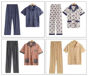 Piyama Pria Baju Tidur Pria Setelan Piyama Pria Lengan Pendek Motif Casual Trendy