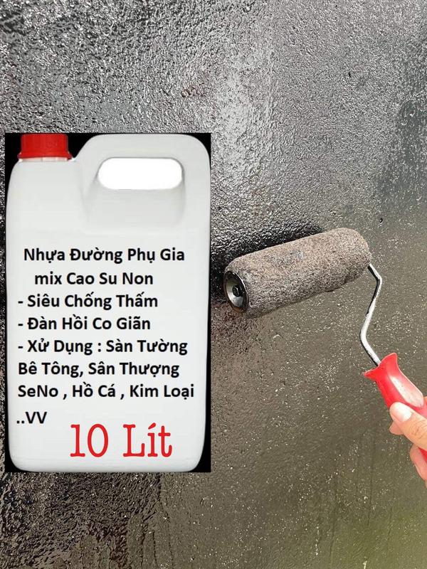 Nhựa Đường Cao Su Non Lỏng Chống Thấm 10Lít