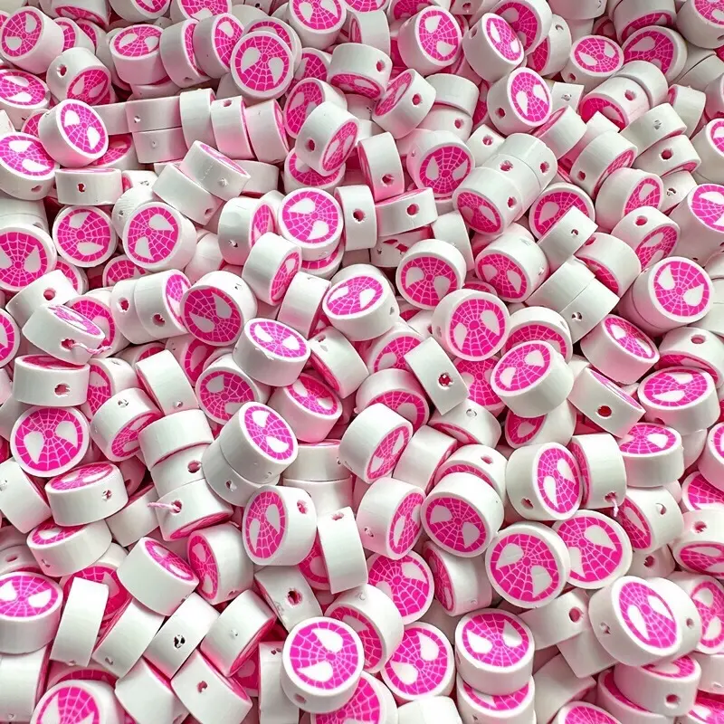 50pcs/pack Manik Polymer Clay Untuk Perhiasan Superhero Marvel Gwen Miles Spiderman
