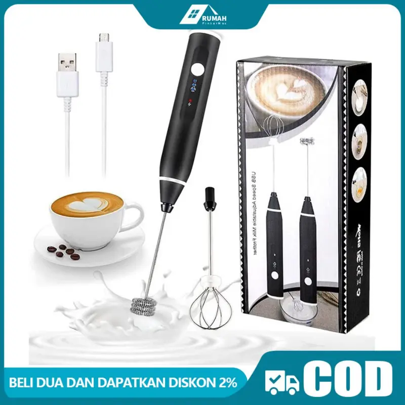 Alat Kocok Telur Elektrik Pengaduk Kopi Elektrik Cappuccino Maker Mini Electric Hand Mixer Pengocok Telur Pengaduk Telor / Milk Frother Mixer Kopi Dalgona Milkshake Pengocok Minuman Pengaduk Coffee Latte Kopi Susu Hot Chocolate Baterai Hitam 0